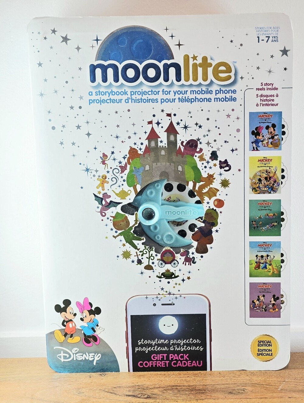 Moonlite Storybook Projector for Mobile Phone - Light Blue (Disney Gift Pack)